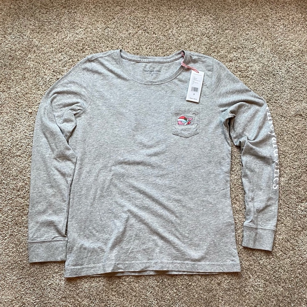 Vineyard Vines Long Sleeve Shirt Mrs Claus Whale WOMEN’S SMALL NWT NEW
